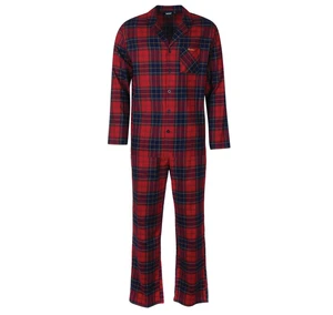 Barbour Tartanový pyžamový set Barbour Laith PJ Set - Red Tartan