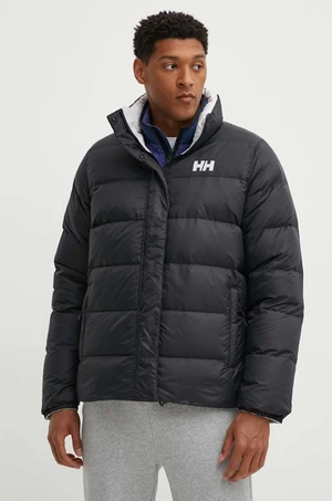 Páperová obojstranná bunda Helly Hansen HH REVERSIBLE DOWN pánska, čierna farba, 53890