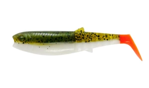 Savage gear gumová nástraha cannibal shad olive hot orange - 10 cm 9 g