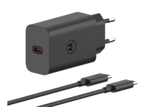 Motorola TurboPower 68W + 1m USB-C / USB-C kabel, černá