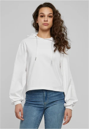 Women's Heavy Short Hoody - White