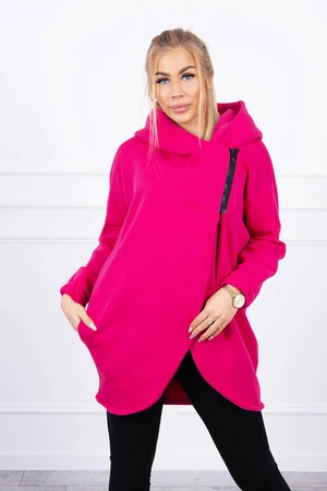 Short-zip sweatshirt fuchsia