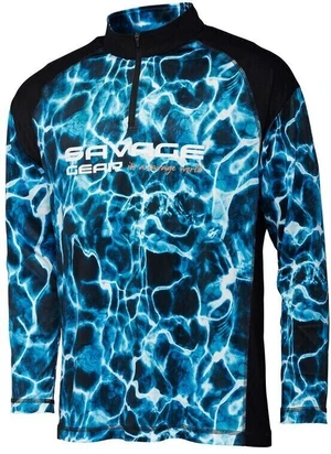 Savage Gear Tricou Marine UV Long Sleeve Tee Sea Blue 2XL