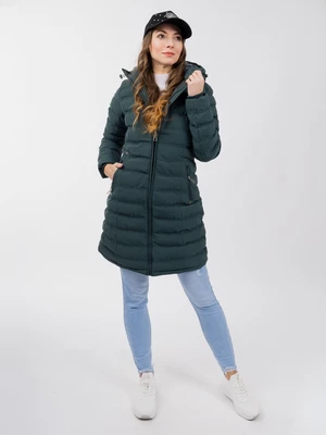 Women's quilted jacket GLANO - green