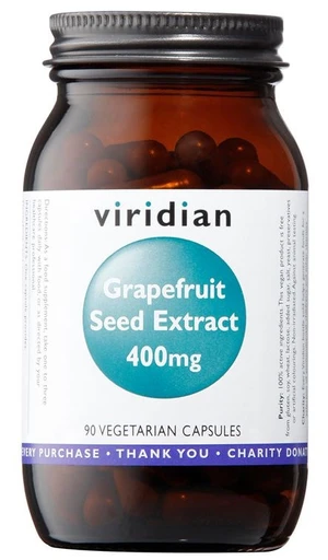 VIRIDIAN Grapefruit Seed Extract 400 mg  (Extrakt ze semínek grepfruitu) 90 kapslí