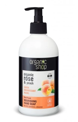 NATURA SIBERICA Organic Shop - Ruža a broskyňa - Výživné mydlo na ruky 500 ml