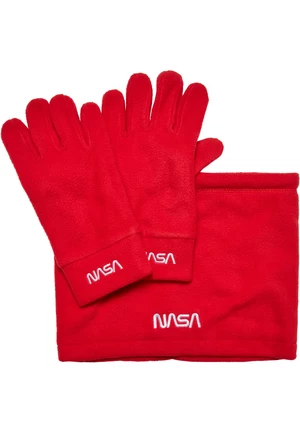 NASA fleece set red