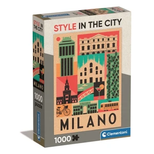 Clementoni - Puzzle 1000 Style in the city Milano Compact box