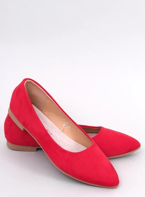 Wildleder-Ballerinas Rot