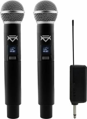 Veles-X Dual Wireless Handheld Microphone Party Karaoke System with Receiver Bezdrátový set 195 - 211 MHz