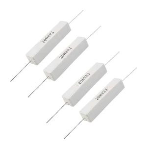 4 Pcs Wire Wound Ceramic Cement Resistor 8 Ohm 20W 5%