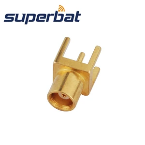 Superbat 10pcs MCX thru hole Female PCB Mount with Solder Post RF Coaxial Connector