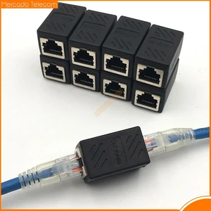 10pcs/lot RJ45 Connector Cat7/6 Ethernet Adapter Network Extender Convertor Extension Cable for Ethernet Cable Female to Female