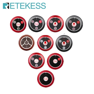 10Pcs Retekess T117 Call Button Restaurant Pager Wireless Waiter Transmitter 433MHz For Hookah Bar Cafe Customer Service