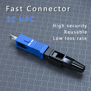 FTTH SC UPC single mode fiber optic connector, fast connector, free shipping, 100 pcs/lot