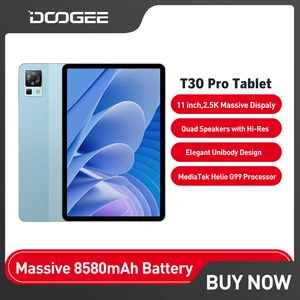 DOOGEE T30 Pro Tablet MediaTek Helio G99 11'' 2.5K TÜV Certified 8GB+256GB 8580mAh 20MP Main Camera Android 13