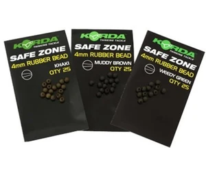 Korda gumové korálky Rubber Beads 4mm Green 25ks