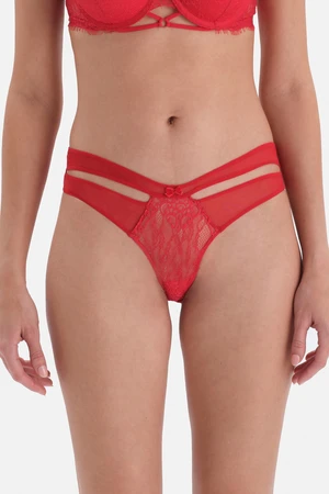 Dagi Red Back Decollete Rope Detail Brazilian Briefs