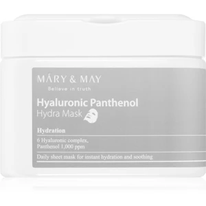 MARY & MAY Hyaluronic Panthenol Hydra Mask sada plátýnkových masek pro intenzivní hydrataci pleti 30 ks