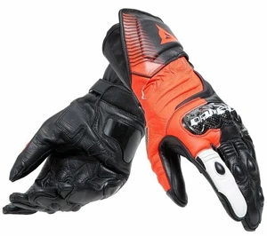 Dainese Carbon 4 Long Black/Fluo Red/White M Guantes de moto