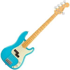 Fender American Professional II Precision Bass V MN Miami Blue 5-strunná baskytara