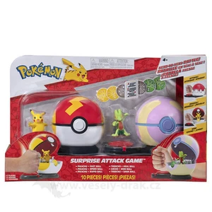 Jazwares Pokémon figúrková bitka - Surprise Attack Game - Pikachu vs. Treecko