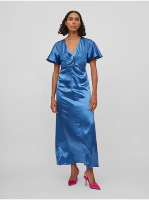 Blue Ladies Satin Maxi-dress VILA Sittas - Ladies