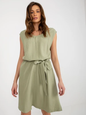 Light green sundress with belt from RUE PARIS