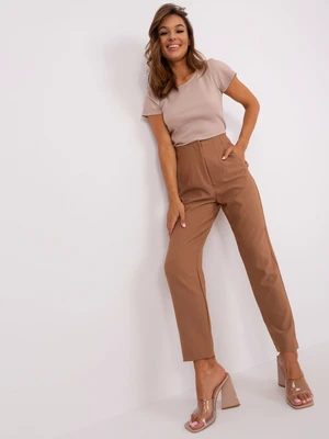 Brown straight elegant trousers OCH BELLA