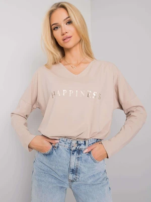 Light beige blouse with Georgetown RUE PARIS inscription