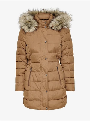 Women's Quilted Coat Brown ONLY New Luna - Women