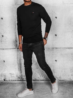 Men's Plain Black Dstreet Sweater