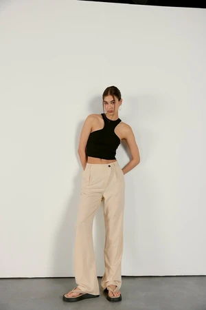 VATKALI Cross Palazzo Pants Beige