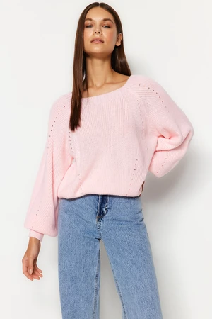 Trendyol Powder Carmen Collar Knitwear Sweater