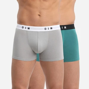 DIM BOXER ORIGINAL 2x - Pánske boxerky 2 ks - zelená - sivá