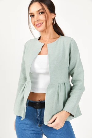 armonika Women's Mint Waist Pleated Jacket