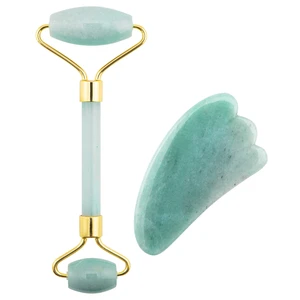 Palsar 7 Masážní váleček a destička Guasha jadeit (Green Aventurine Jade Roller & Gua Sha Set)