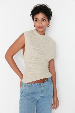 Trendyol Stone Knit Detailed Knitwear Sweater