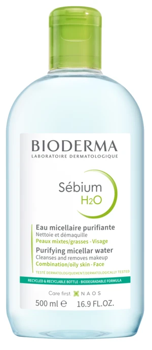 BIODERMA Sébium H2O micelární voda na mastnou pleť a akné 500 ml