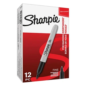 Sharpie S0810930, popisovač Fine, černý, 12ks, 0.9mm, permanentní