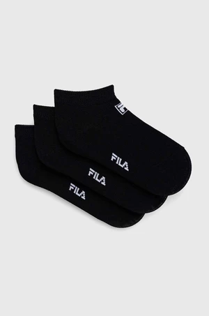 Dětské ponožky Fila 3-pack černá barva
