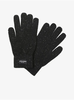 Men's Black Checkered Gloves Jack & Jones Cliff - Men