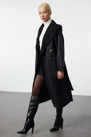 Trendyol Black Oversize Double-Sided Long Coat