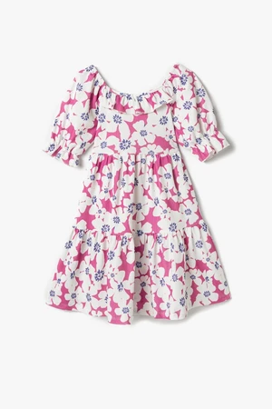 Koton Girl Pink Patterned Dress