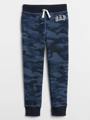 Blue Boys' Sweatpants GAP Logo camo print pull-on joggers