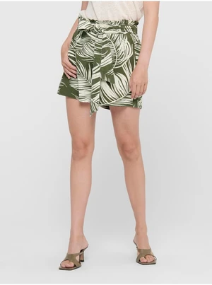 Khaki Patterned Shorts ONLY Rora - Women