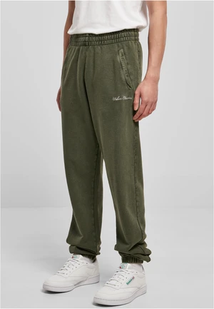 Small embroidered sweatpants bottlegreen