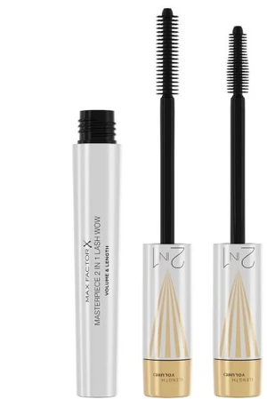 MAX FACTOR Masterpiece 2v1 Lash Wow prodlužující a objemová řasenka 001 Black 7 ml