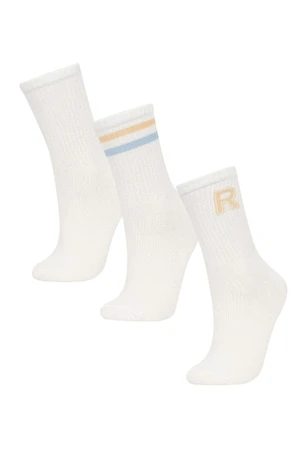 DEFACTO Girls 3-Pack Cotton Long Socks