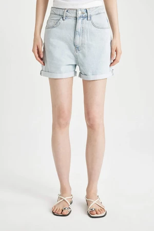 DEFACTO Mom Fit Jean High waist Folded Leg Short